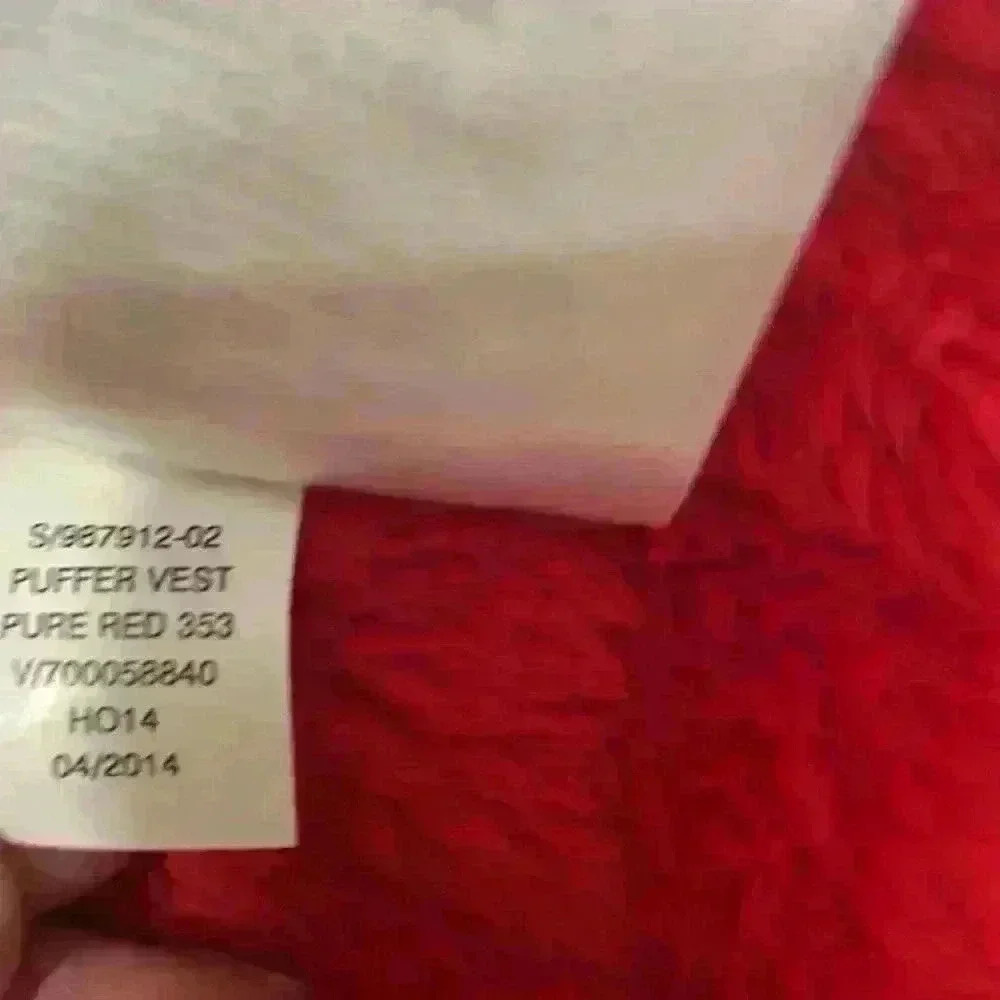 Banana Republic puffer vest with removable hood womens size S red - Picture 13 of 14